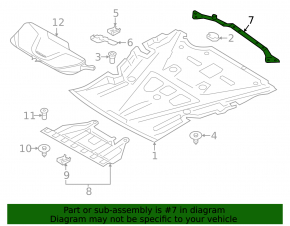 Engine Guard Bracket Rear BMW 3 F30 4d 12-18 RWD