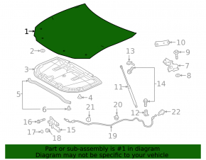 Hood bare Lexus ES250 ES300h ES350 19-