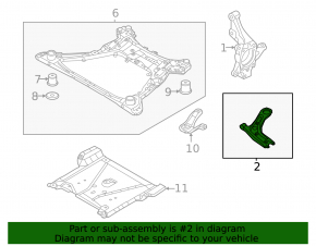 Lower control arm, front left, Hyundai Tucson 22-25 USA