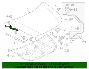 Hood hinge left Subaru Outback 15-19 SIGNEDA