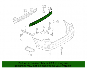 Rear Bumper Absorber Subaru Outback 10-12 prerest