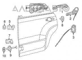 Door handle outer front right Fiat 500L 14-17 chrome
