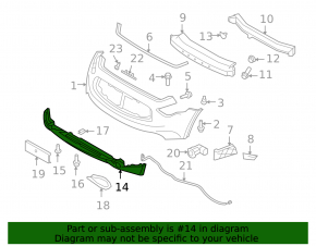 Infiniti FX35 QX70 11-16 Front Bumper Lip