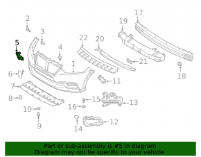 Lower grille cap for the front bumper of a Nissan Kicks 18-19 pre-restyling model