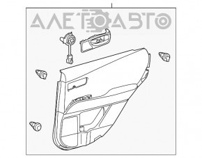 Door trim panel, rear right, Lexus RX350 RX450h 10-15 black, armrest gray, type 1