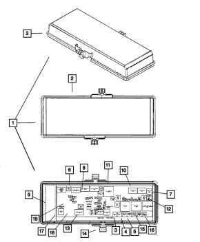 Dodge Journey 11- Underhood Fuse Box Cover