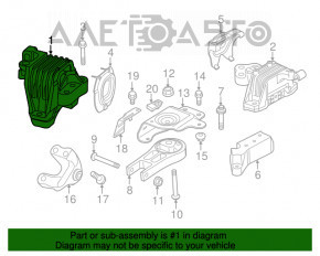 Engine mount right Jeep Cherokee KL 14- 2.4