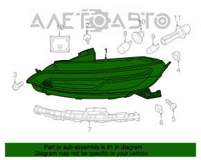 Right turn signal DRL for Jeep Cherokee KL 14-18 with unit