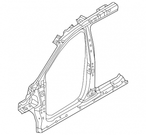 The central right body pillar of the Kia Sorento 16-20 on the body