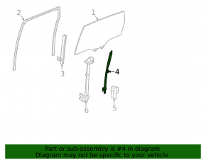 Acura MDX 14-20 Rear Right Door Glass Guide Long