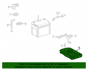 Battery tray left Lexus GS450h 06-11