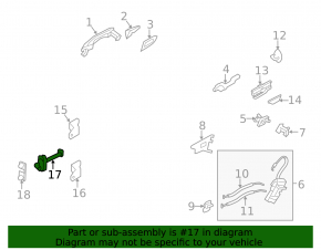 Door limiter rear left Hyundai Azera 12-17