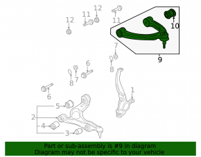 Upper control arm front right VW Touareg 11-17