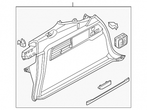 Arch trim right VW Touareg 11-17 black