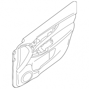 Nissan Rogue 14-16 front right door panel, beige
