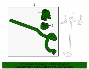 Chevrolet Malibu 16-23 Front Stabilizer Bar 25mm