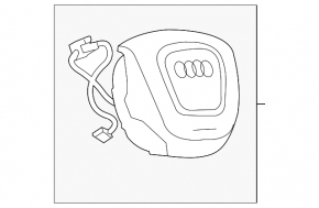 Airbag in steering wheel driver Audi A4 B8 08-12 prerest