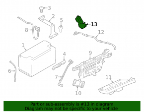 Positive terminal housing of Porsche Panamera 10-16 battery