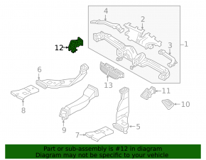 Left side panel trim with air vent deflector for Hyundai Tucson 19-21, black