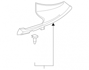 Door sill trim rear right inner Mercedes C-class W205 15-21 black