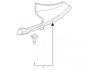 Door sill trim rear right inner Mercedes C-class W205 15-21 black