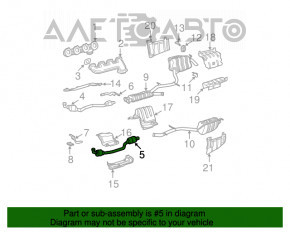 Left exhaust pipe Mercedes W211 E550