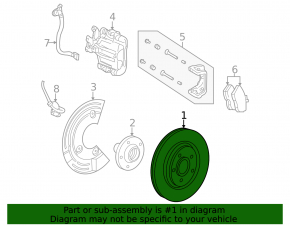 Brake disc rear right Ford Flex 09-19