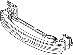 Front bumper reinforcement Ford Fiesta 11-19 rusty