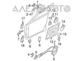 Door handle outer front right Mazda3 03-08