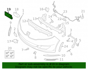 Front License Plate Area Lincoln MKZ 13-16