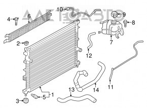 Lower cooling hose Lincoln MKX 16-18 3.7 without additional cooling