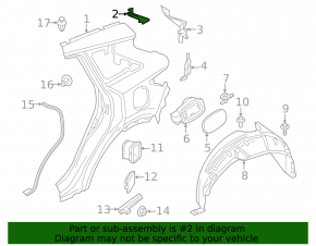 Trunk door trim side right Infiniti QX50 19-20