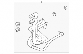 Cooling hose for the Ford Escape MK4 20-24 hybrid automatic transmission radiator