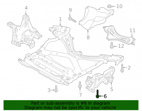 Front subframe mounting bolt 8pcs Audi Q5 80A 18-24 80mm