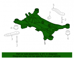 Subframe rear Jaguar F-Pace X761 17-