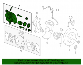 Front right caliper assembly Chevrolet Equinox EV 24-26