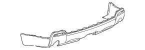 GMC Terrain 10-15 prerest rear bumper lip for one pipe, structure, broken fastener, scratch
