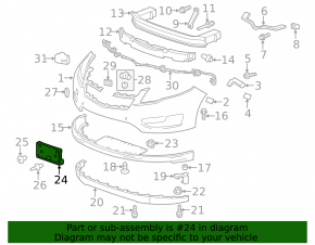 Chevrolet Volt 11-15 Front License Plate Area