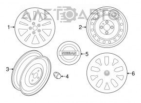 Wheel disk R18 x 7J ET35 5*114.3 Nissan Rogue 14-16