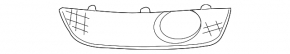 Right fog light frame Audi Q7 4L 10-15 S-line