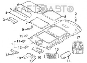 BMW X2 F39 18-23 Black Passenger Sun Visor Mounting Hook