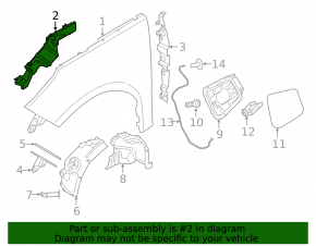 Left wing bracket BMW i3 14-20