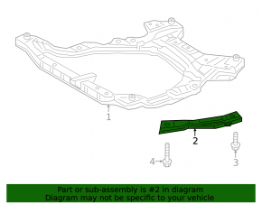 Front subframe burdock rear left Toyota Highlander 20-