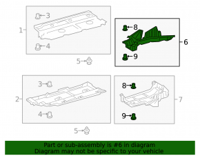 Rear right underbody protection Lexus UX200 19-