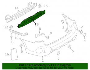 Subaru Outback 15-19 Rear Bumper Absorber