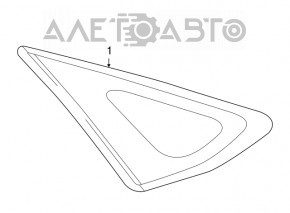 Lexus RX350 RX450h 10-15 Chrome Front Right Window