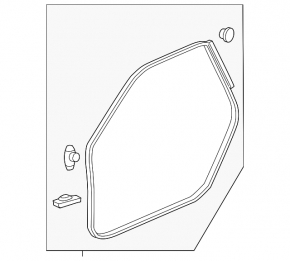 Honda CRZ 11-16 front left door seal