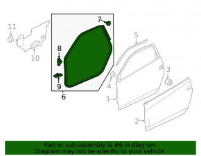 Honda CRZ 11-16 front left door seal