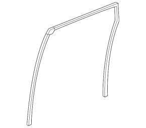 Glass seal rear right Acura MDX 14-20