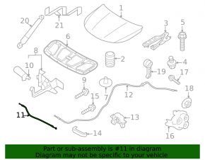 Front Hood Release Cable for Kia Sorento 21-25 HEV, PHEV